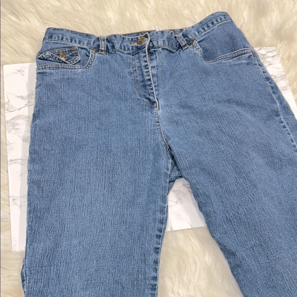 Ruby Rd. Blue cropped Jeans size 8 - Picture 2 of 7